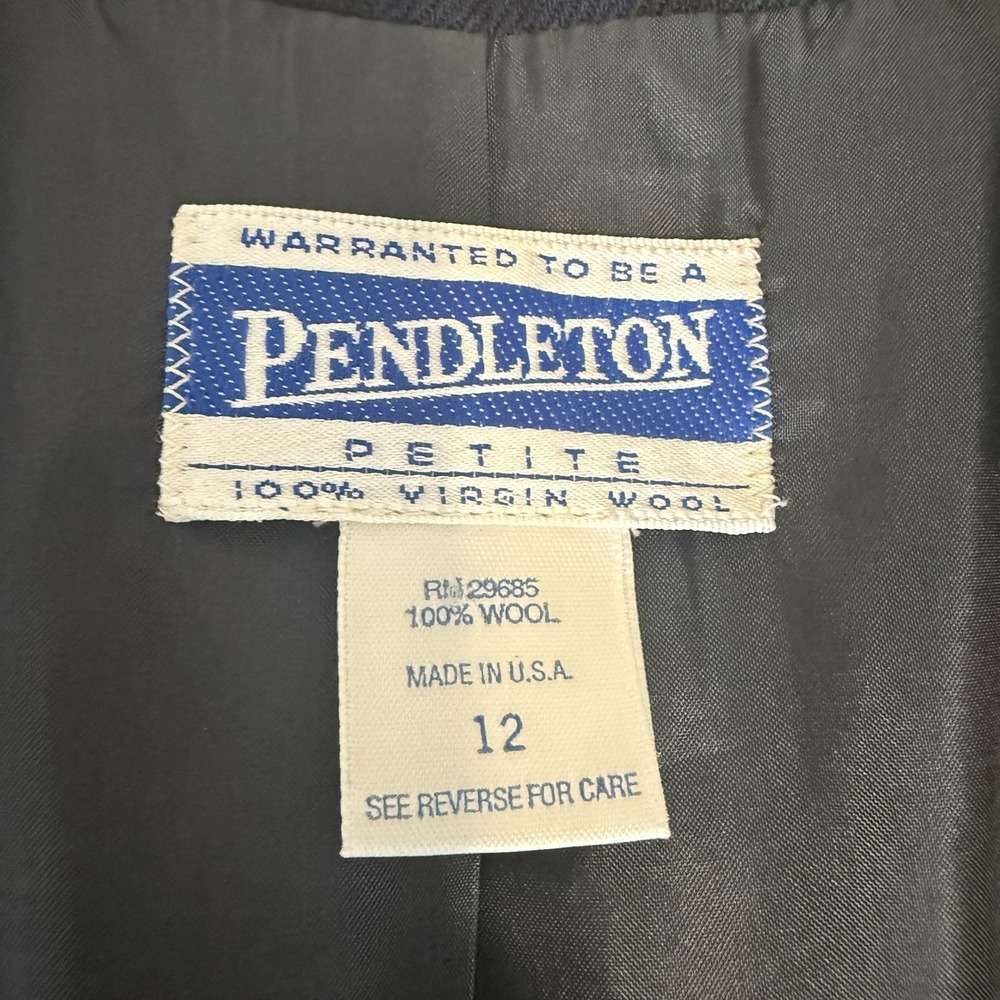 Vintage Pendleton 100% Virgin Wool Tartan Plaid 2- Button Jacket Women Sz 12 P - Picture 2 of 8